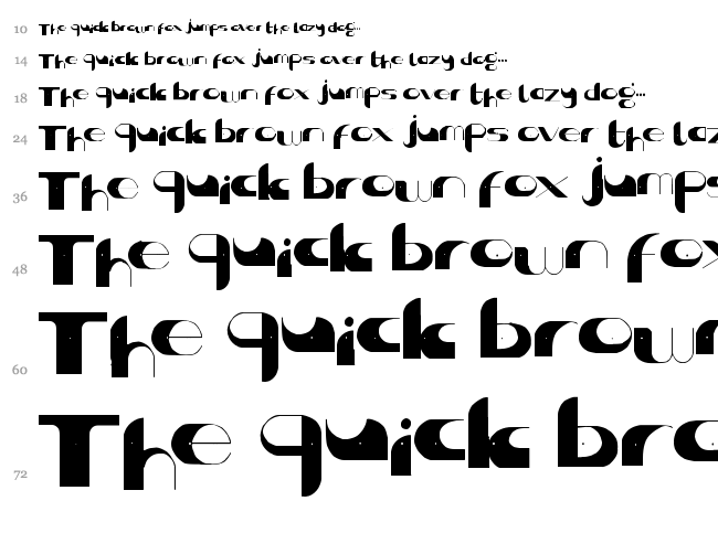 Center of Gravity font waterfall